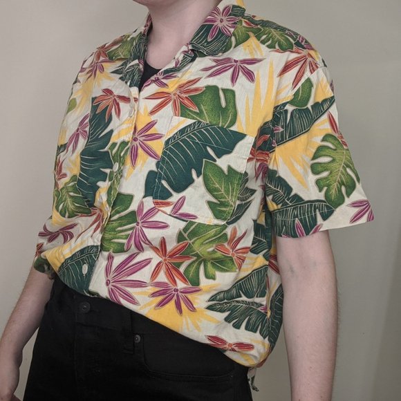 Unisex Vintage Floral Hawaiian Shirt - Picture 1 of 4